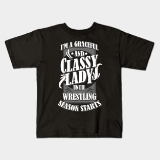 Classy Lady Wrestling Fan Kids T-Shirt